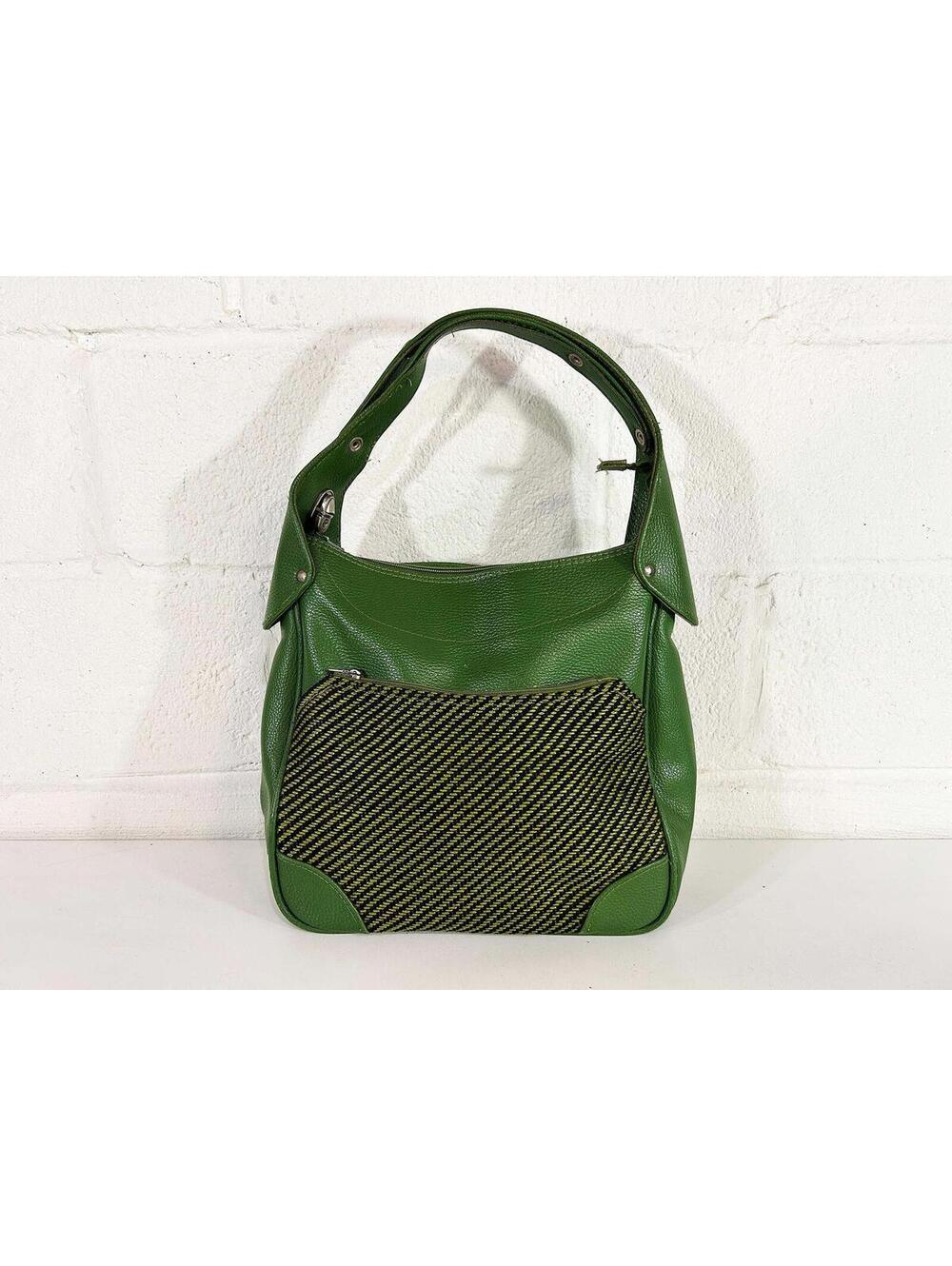 Royal Traveller Overnight Bag Green Woven Train Case 1960s